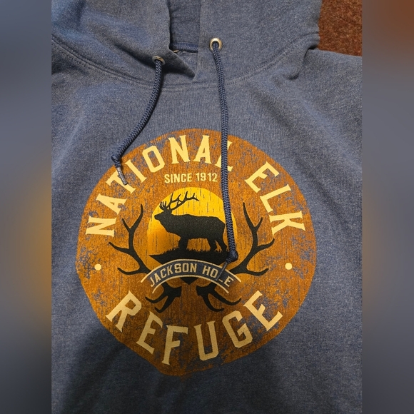 Jackson Hole WY Elk Refuge Sweater Hoodie Women's Medium Not Tags - Picture 2 of 5